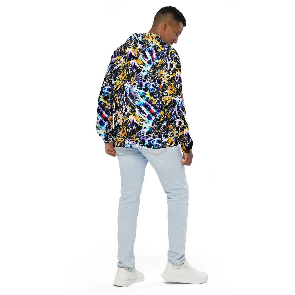Chrome Fire on Men's Windbreaker — Back