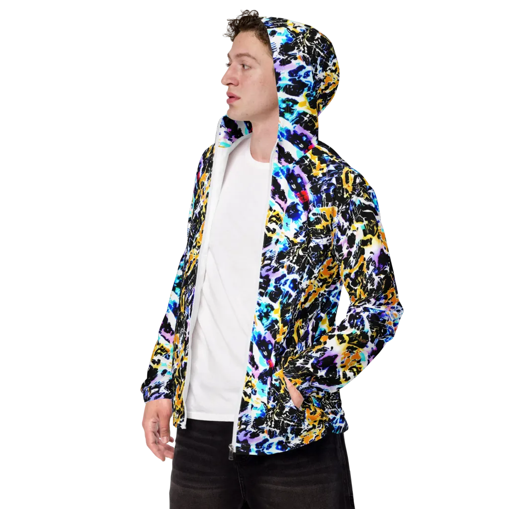 Chrome Fire on Men's Windbreaker — Left Front