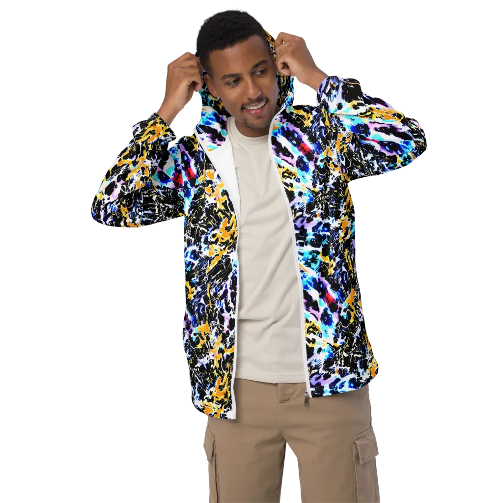 Chrome Fire on Men's Windbreaker — Front