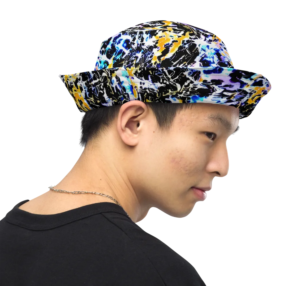 Chrome Fire on Reversible Bucket Hat — Right Outside
