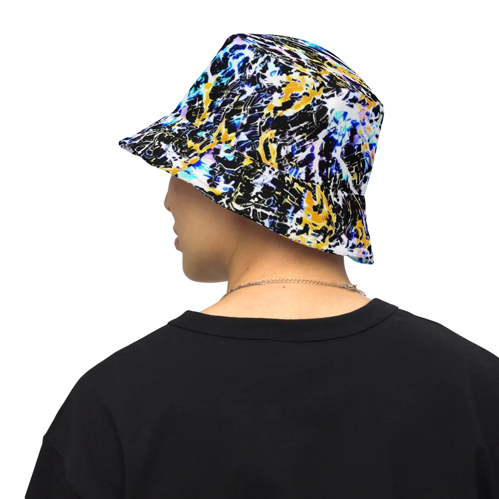 Chrome Fire on Reversible Bucket Hat — Back Inside