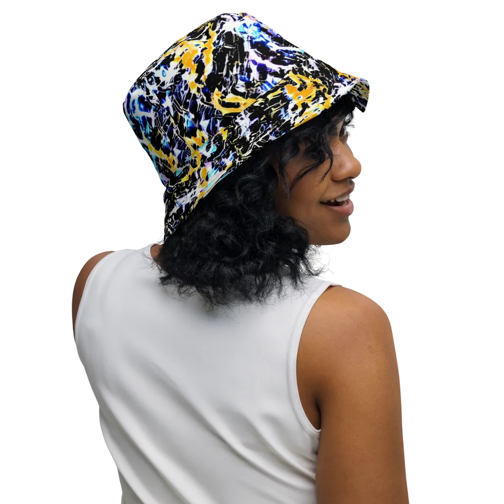 Chrome Fire on Reversible Bucket Hat — Right Outside