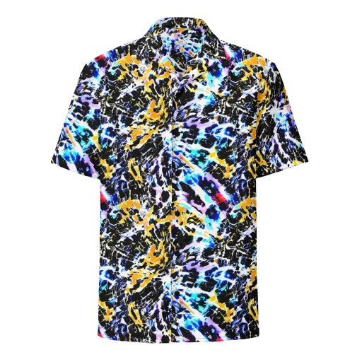 Chrome Fire on a Button Shirt