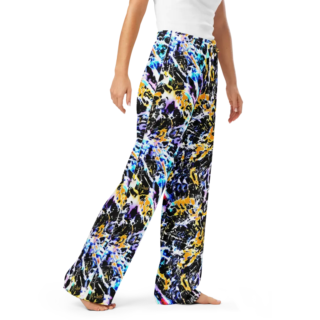Chrome Fire on Women's Pajama Pants — Right Front