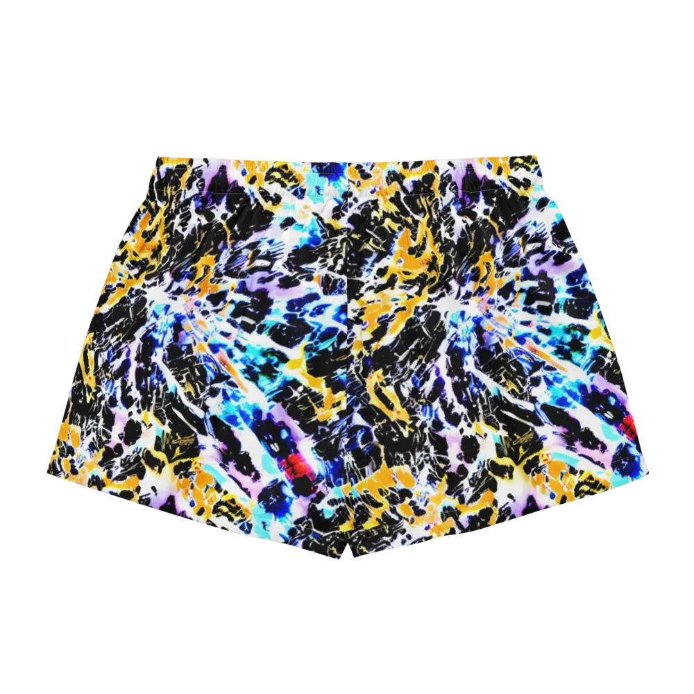 Chrome Fire on Women's Pajama Shorts — Back