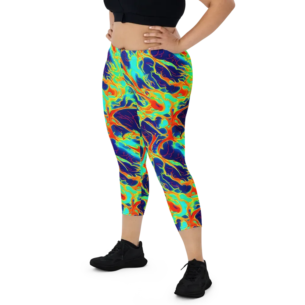 Prismatic Heat on Capri Leggings — Front