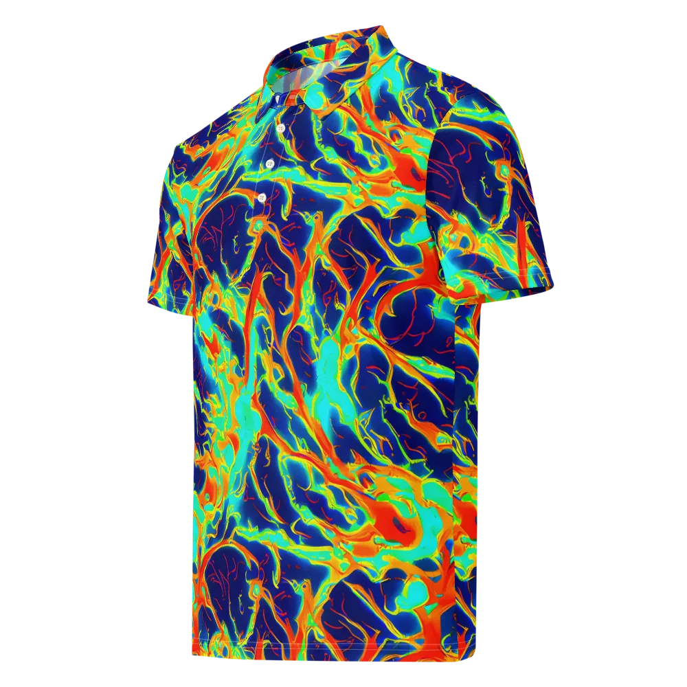 Prismatic Heat on Men's Slim Fit Polo Shirt — Left Front