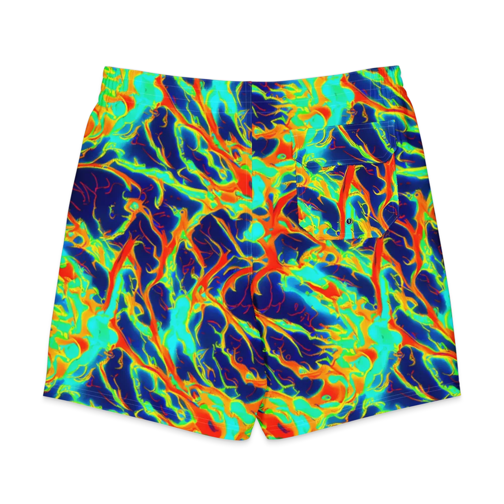 Prismatic Heat on Men's Board Shorts — Back