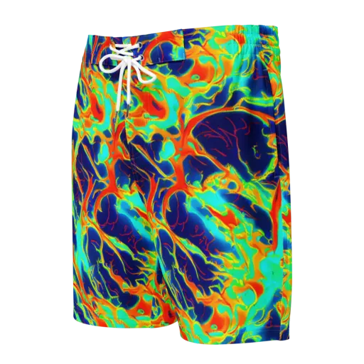 Prismatic Heat on a Men's Board Shorts