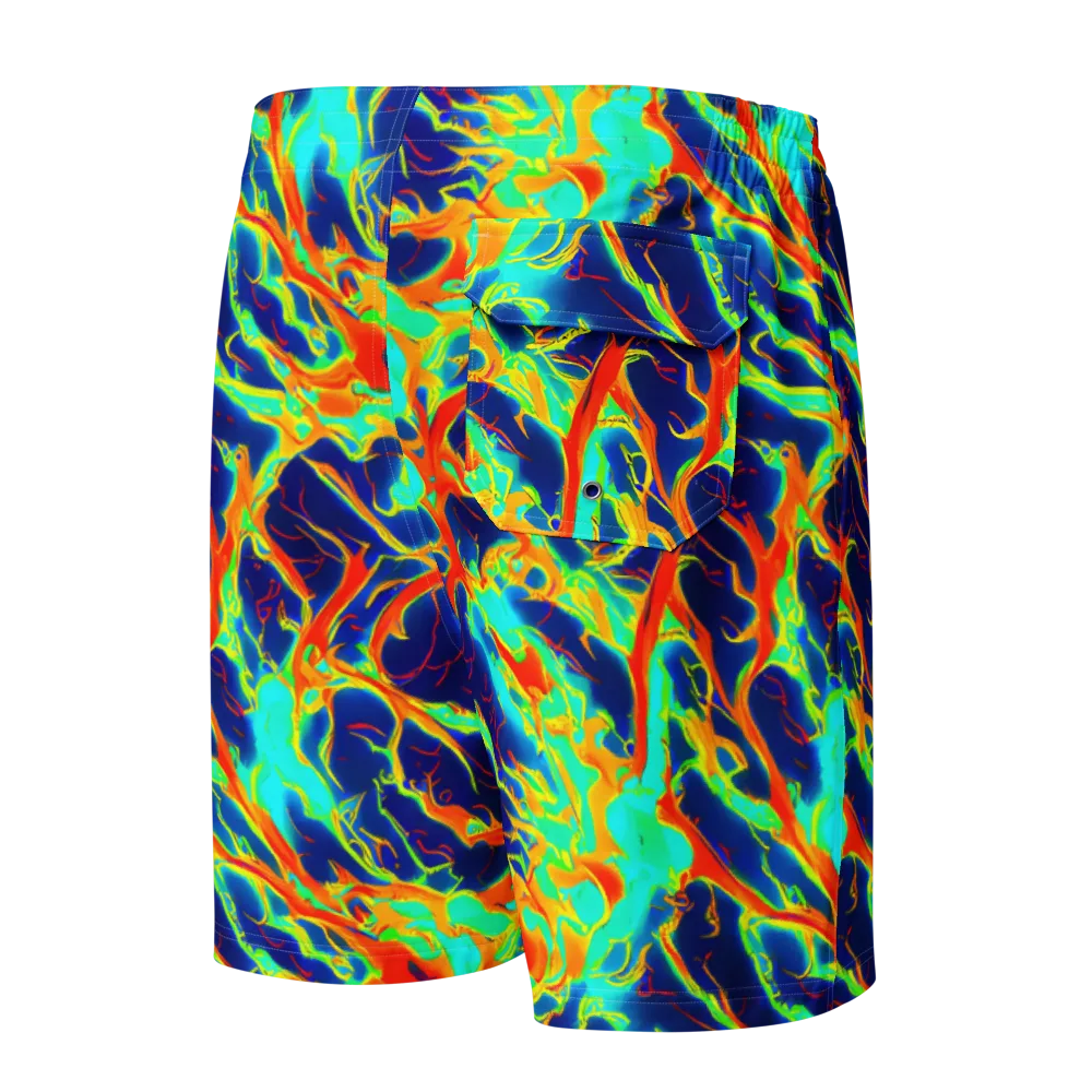 Prismatic Heat on Men's Board Shorts — Back