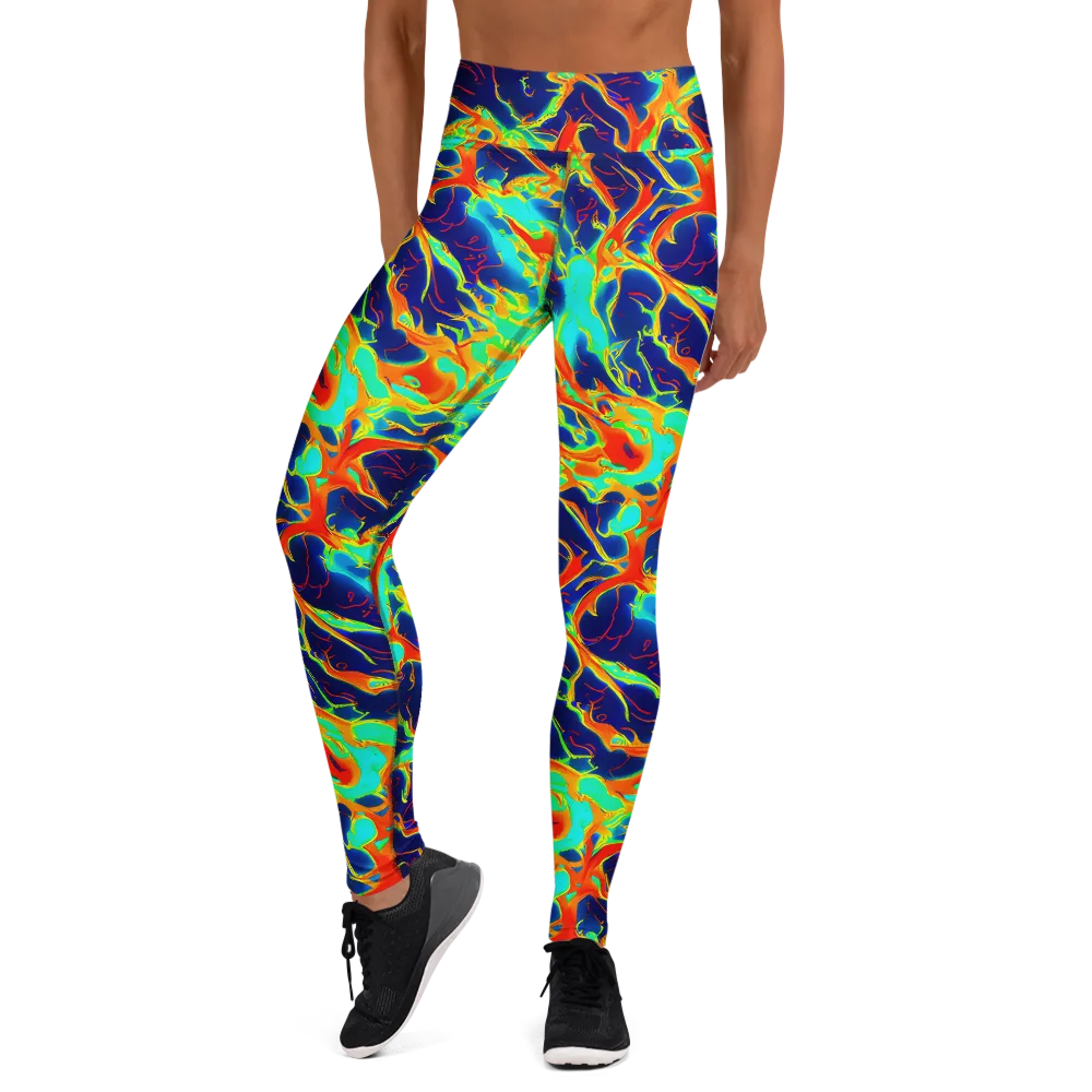 Prismatic Heat on Yoga Leggings — Front