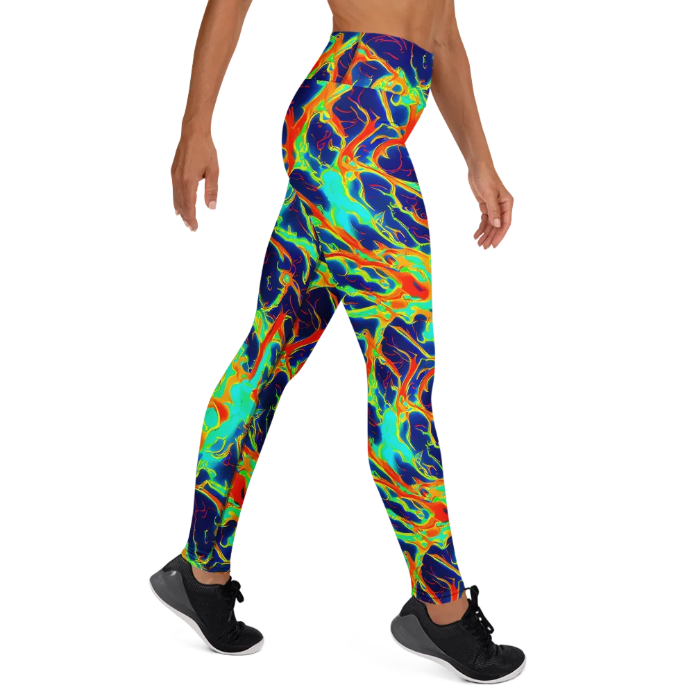 Prismatic Heat on Yoga Leggings — Right