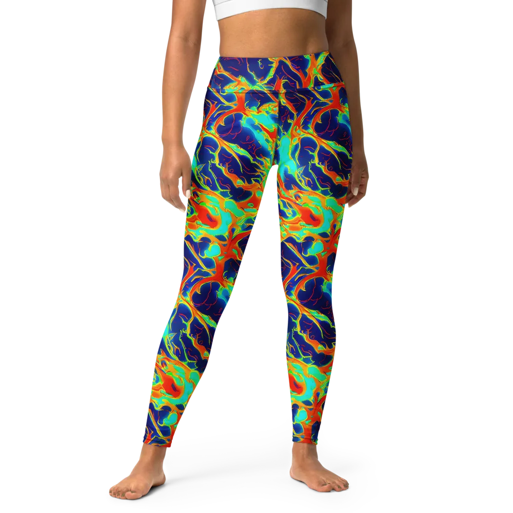 Prismatic Heat on Yoga Leggings — Front