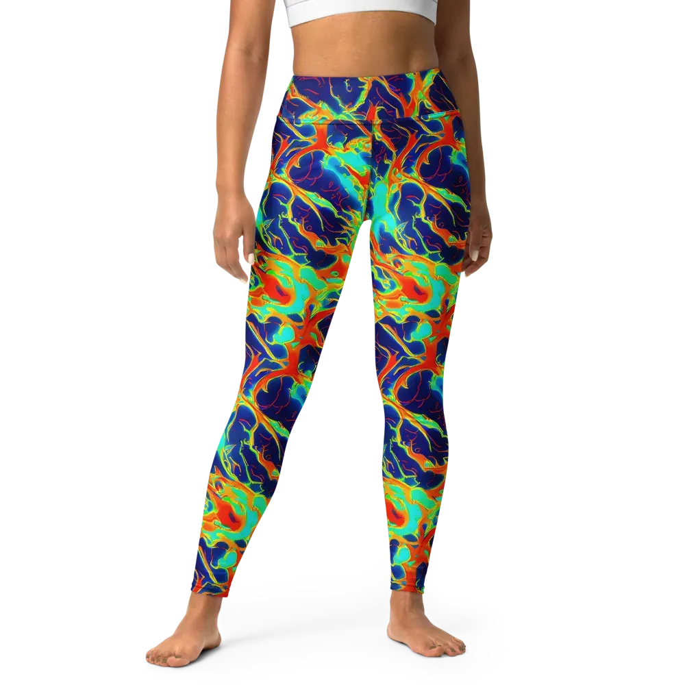 Prismatic Heat on Yoga Leggings — Front