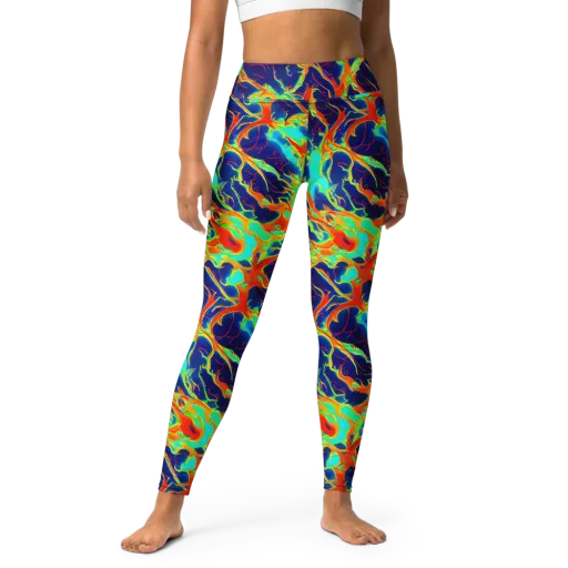 Prismatic Heat on a Yoga Leggings