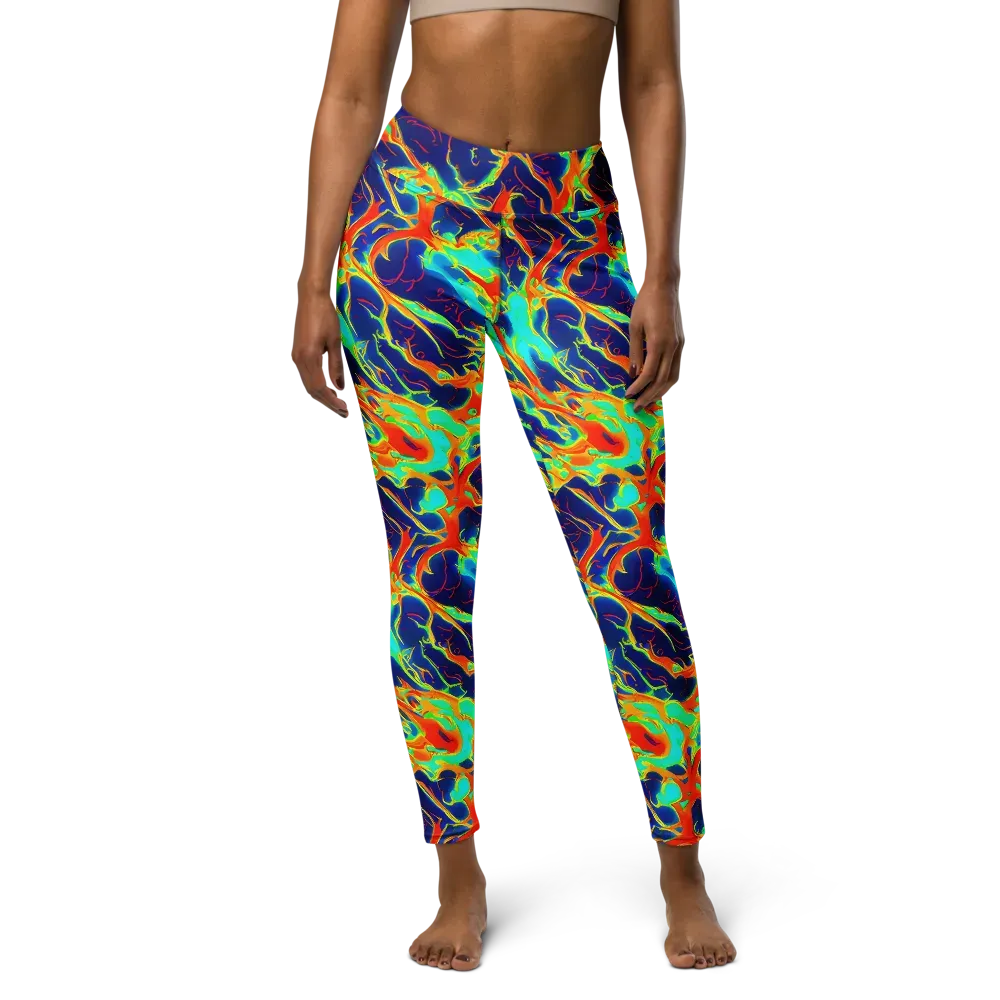Prismatic Heat on Yoga Leggings — Front