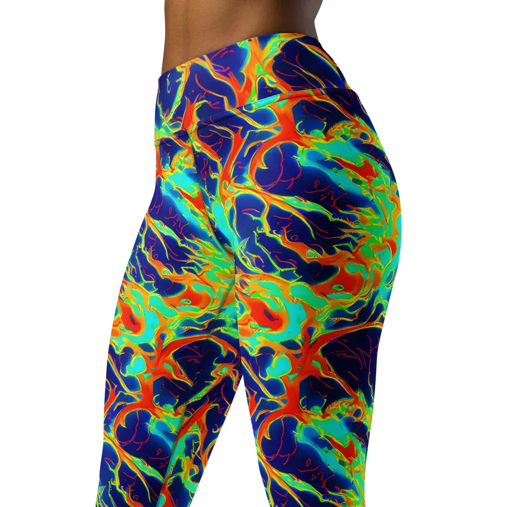 Prismatic Heat on Yoga Leggings — Left Front