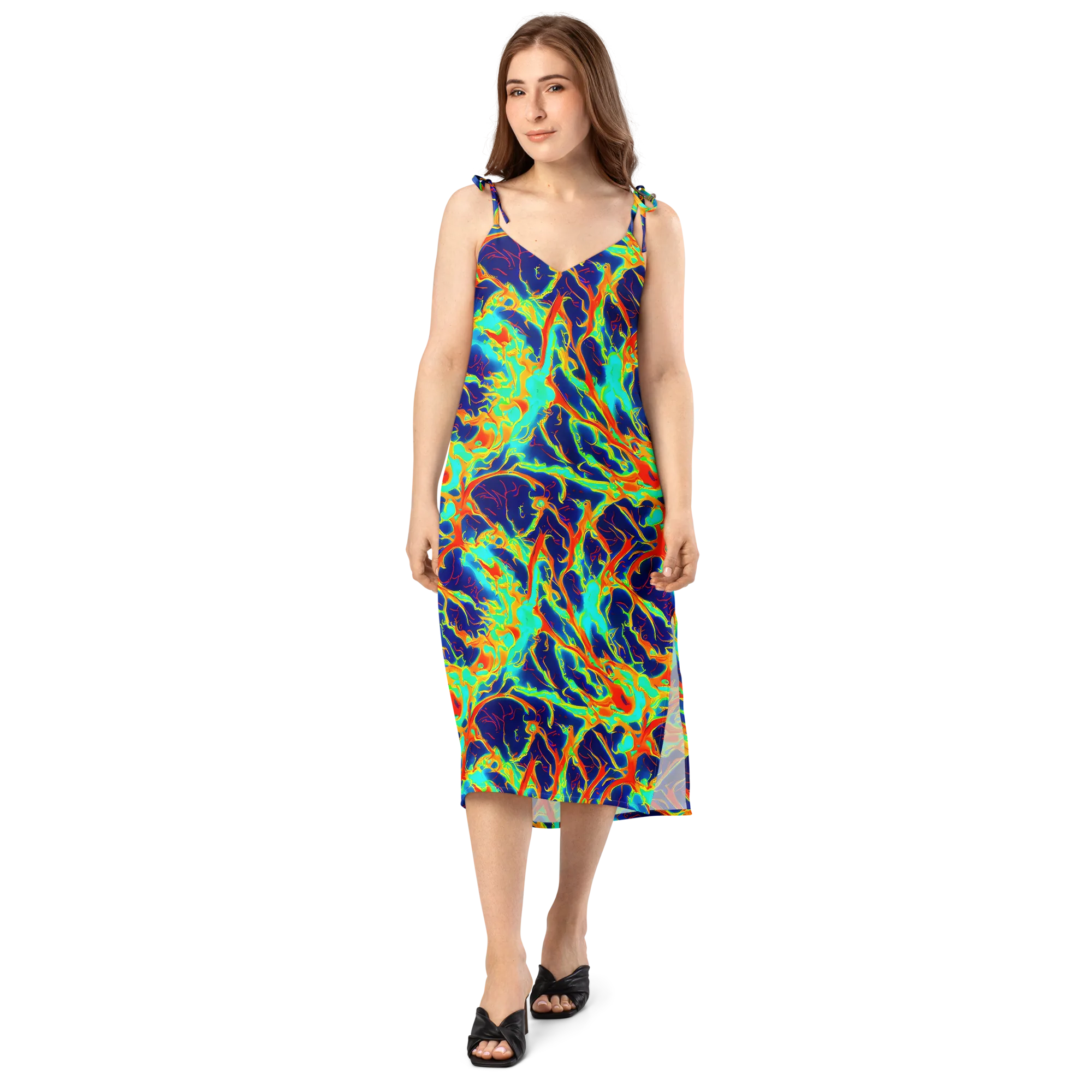 Prismatic Heat on Slip Dress — Front