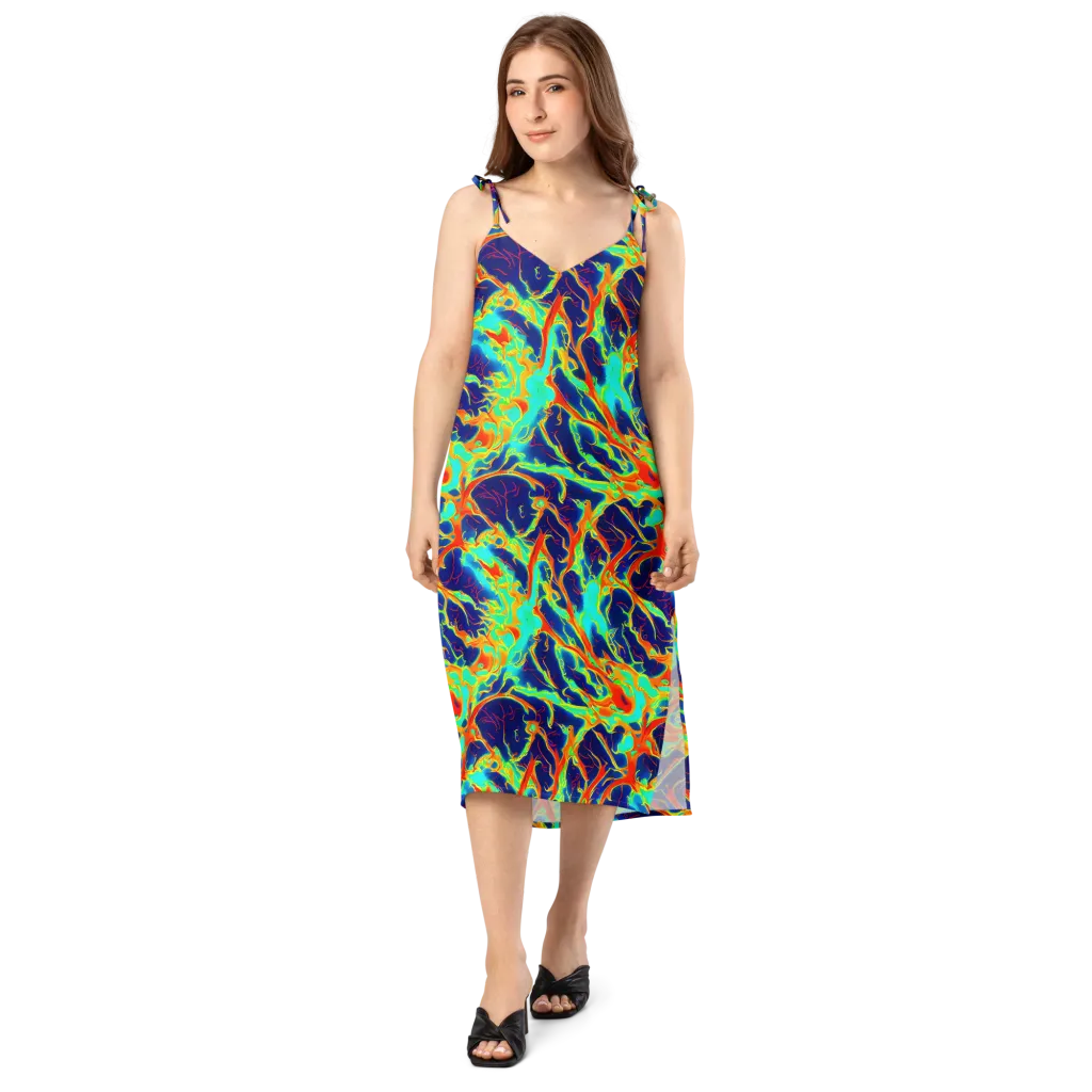 Prismatic Heat on Slip Dress — Front