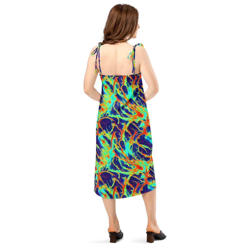 Prismatic Heat on Slip Dress — Back
