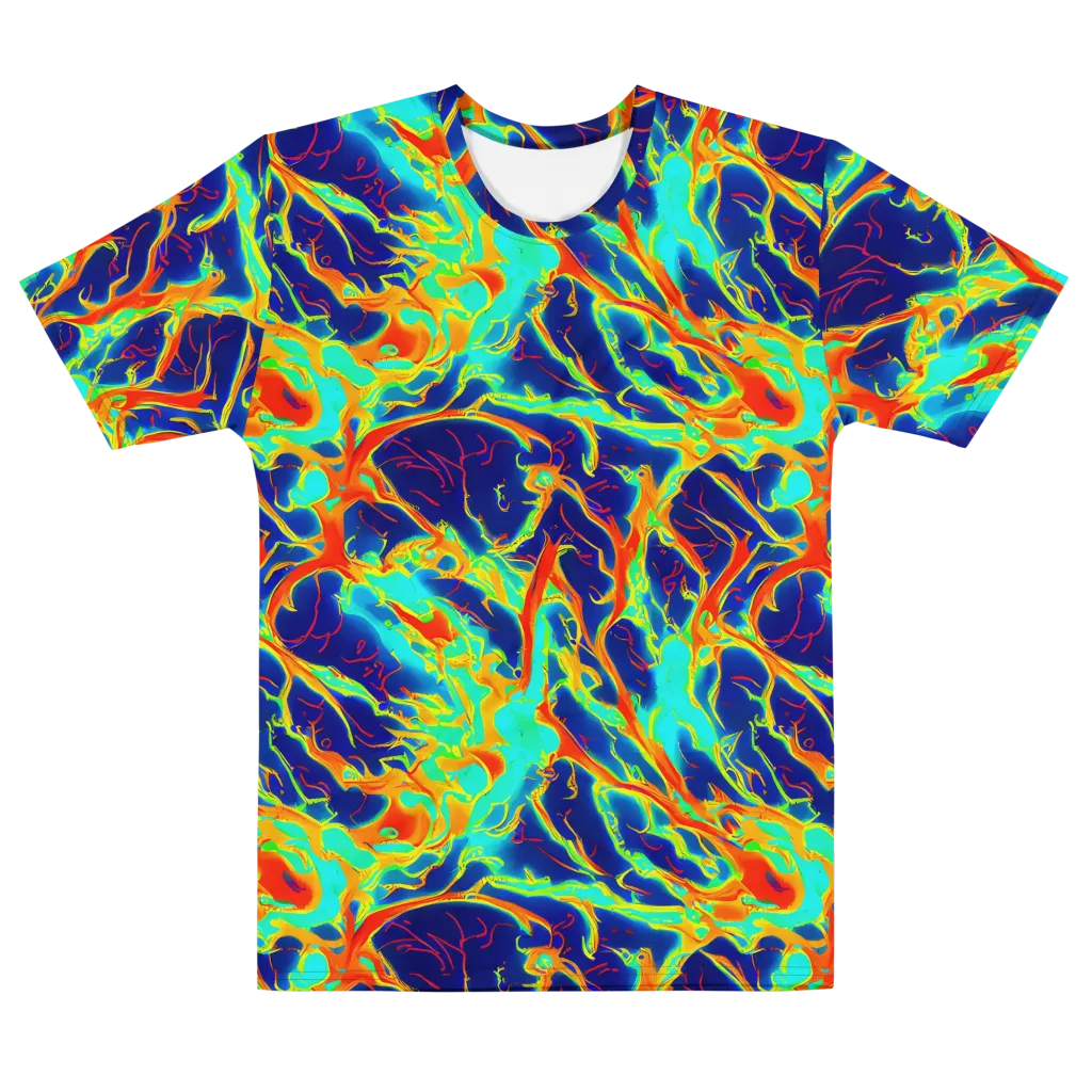 Prismatic Heat on Men's Cotton Crew Neck T-Shirt — Front
