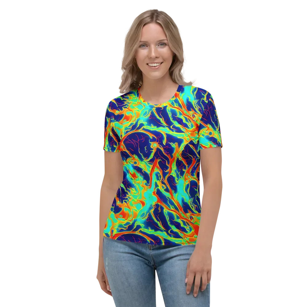 Prismatic Heat on Women's Crew Neck T-Shirt — Front