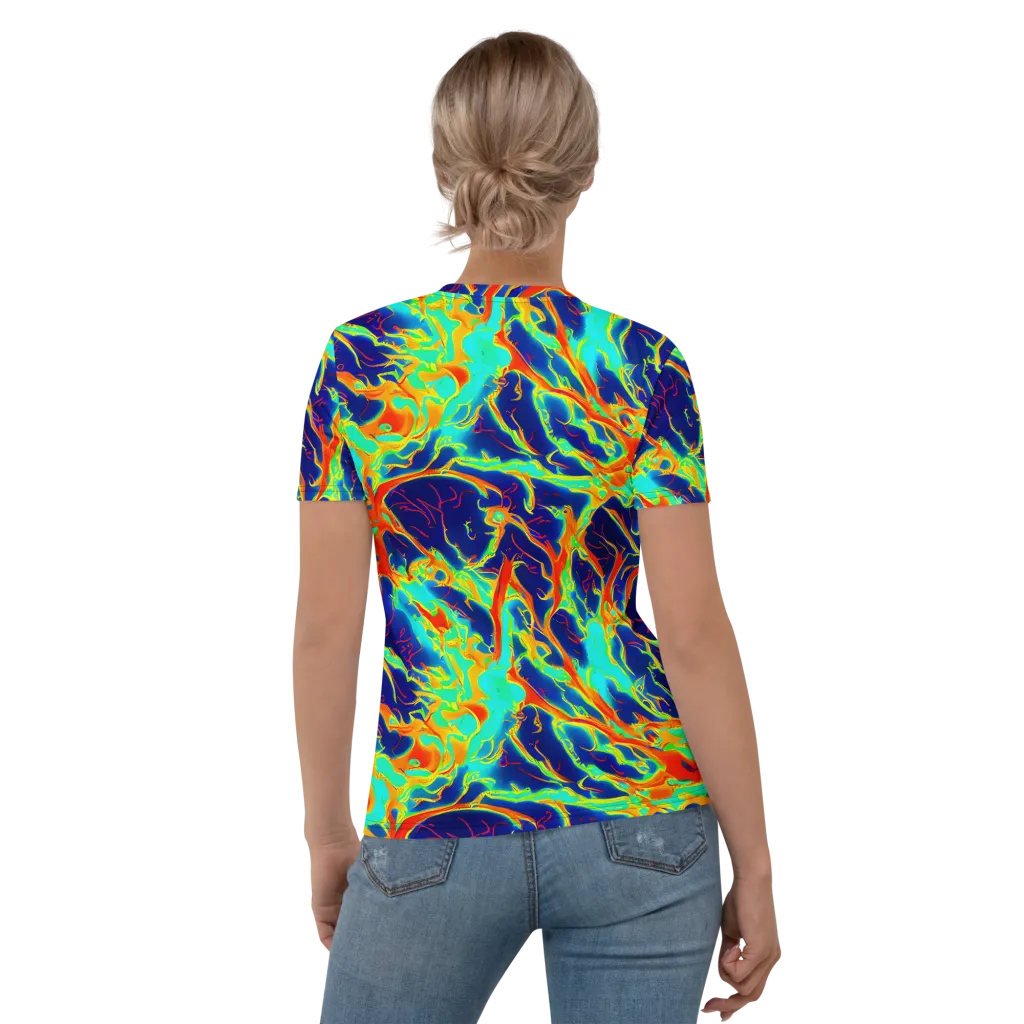 Prismatic Heat on Women's Crew Neck T-Shirt — Back