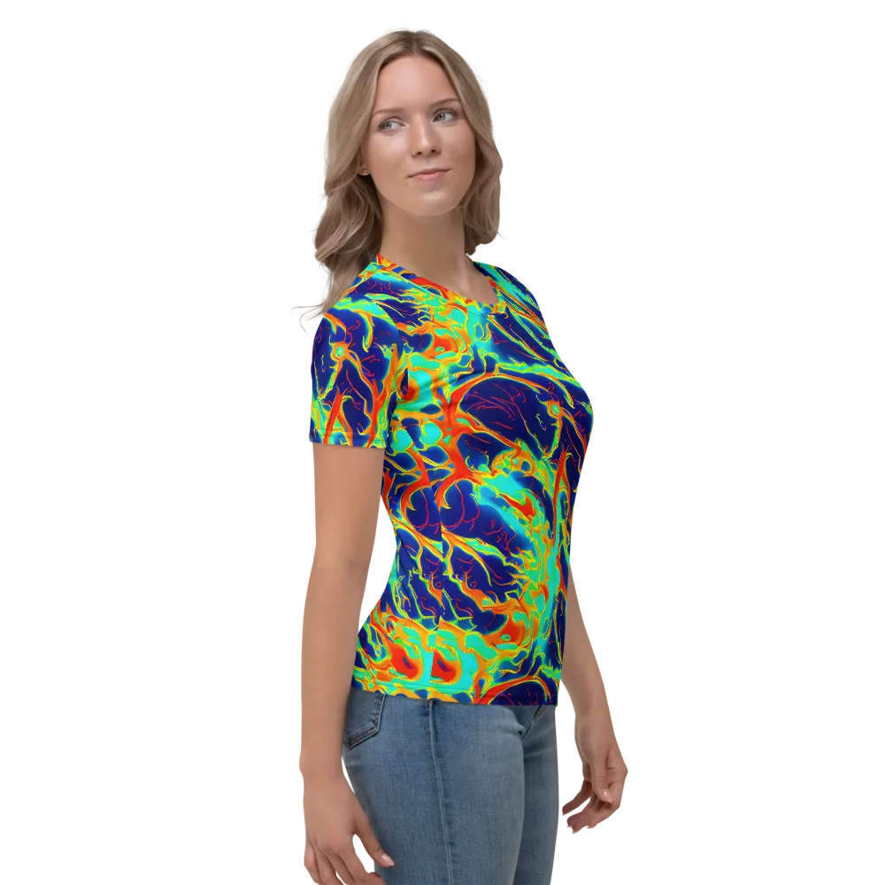 Prismatic Heat on Women's Crew Neck T-Shirt — Right