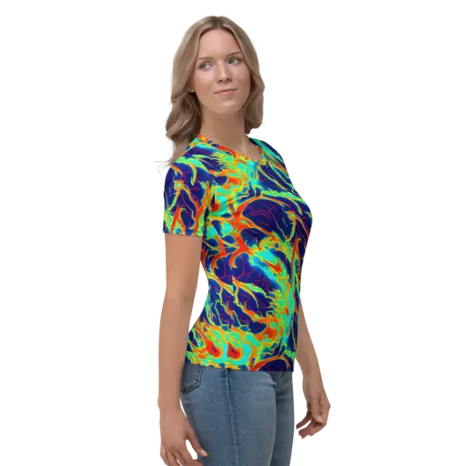 Prismatic Heat on a Women's Crew Neck T-Shirt