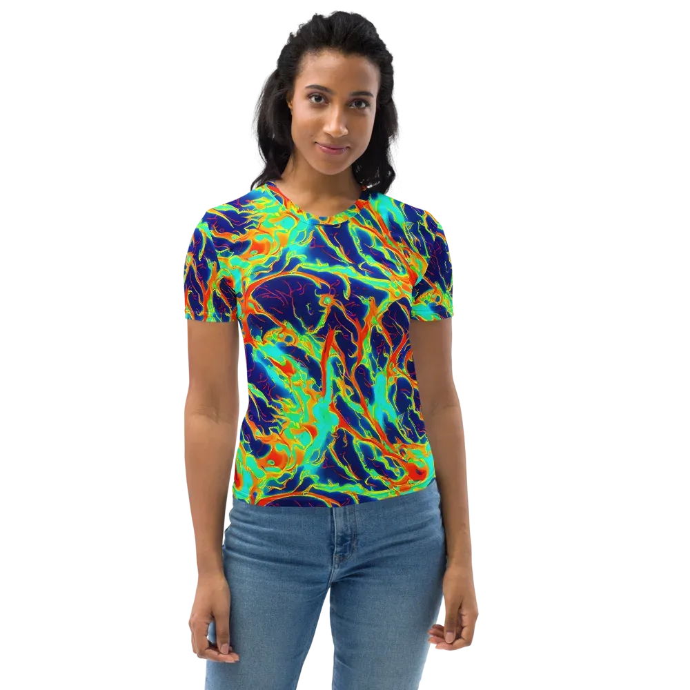 Prismatic Heat on Women's Crew Neck T-Shirt — Front