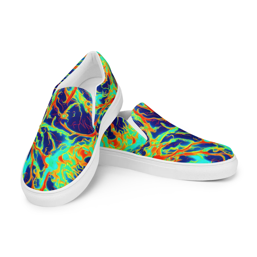 Prismatic Heat on Men's Slip-On Canvas Shoes — Left Front