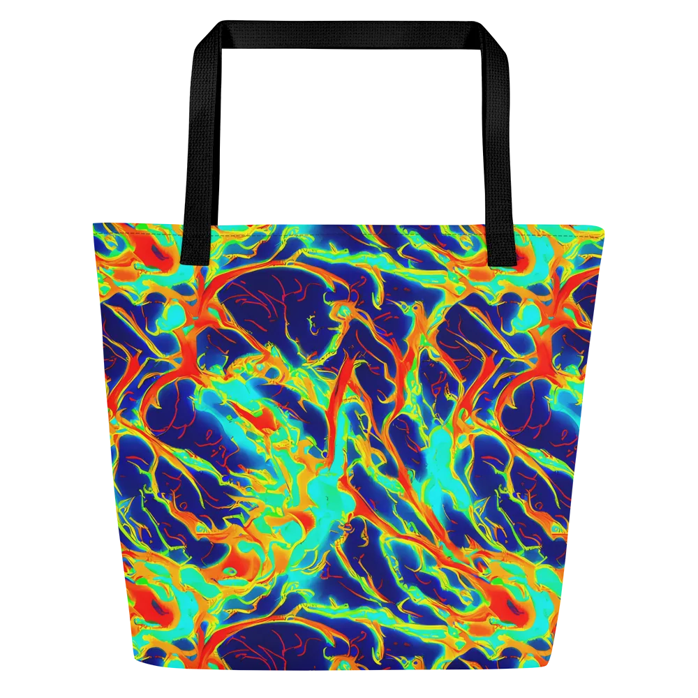 Prismatic Heat on Large Tote Bag W/ Pocket — Front