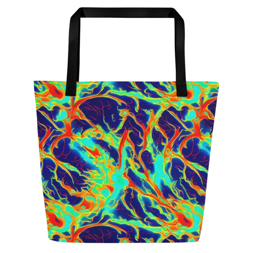 Prismatic Heat on a Large Tote Bag W/ Pocket