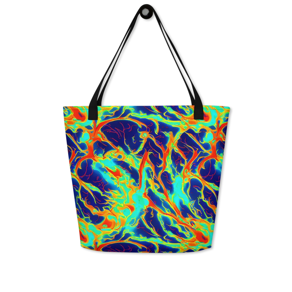 Prismatic Heat on Large Tote Bag W/ Pocket — Front