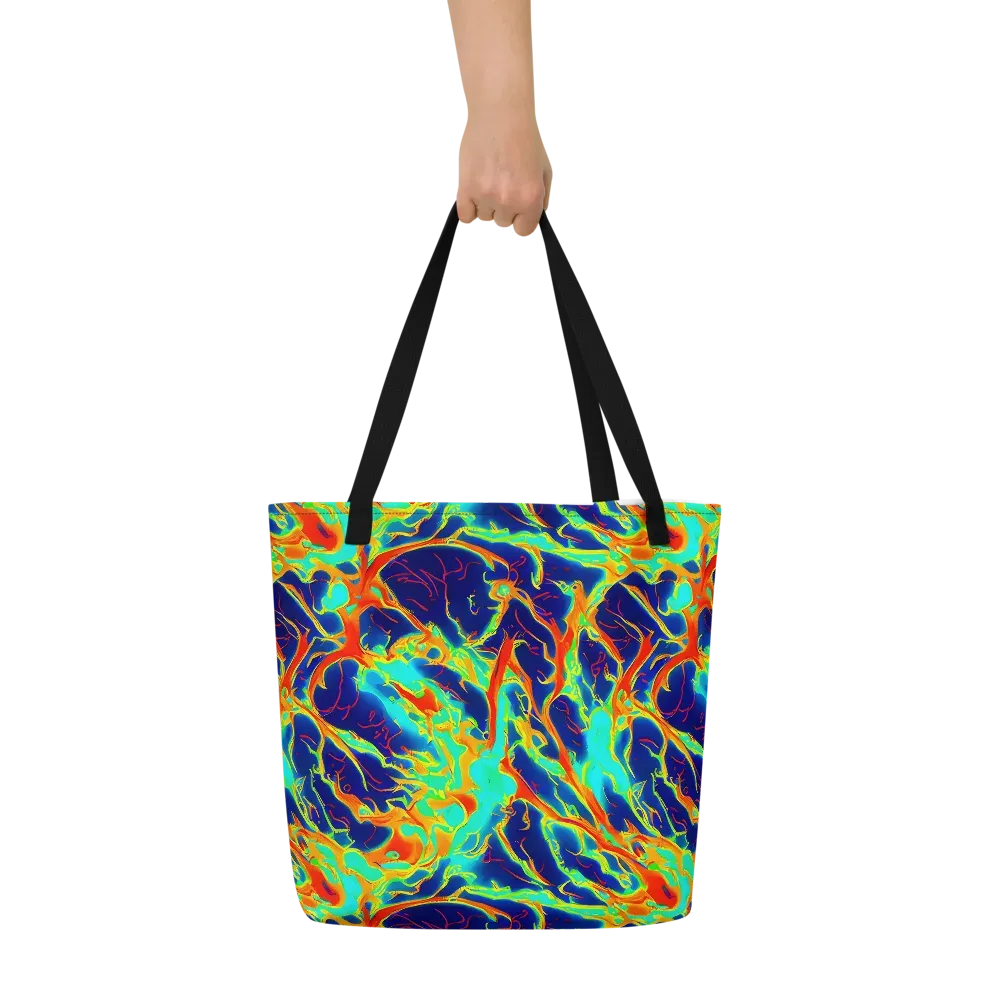 Prismatic Heat on Large Tote Bag W/ Pocket — Front
