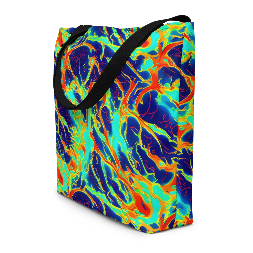Prismatic Heat on Large Tote Bag W/ Pocket — Front