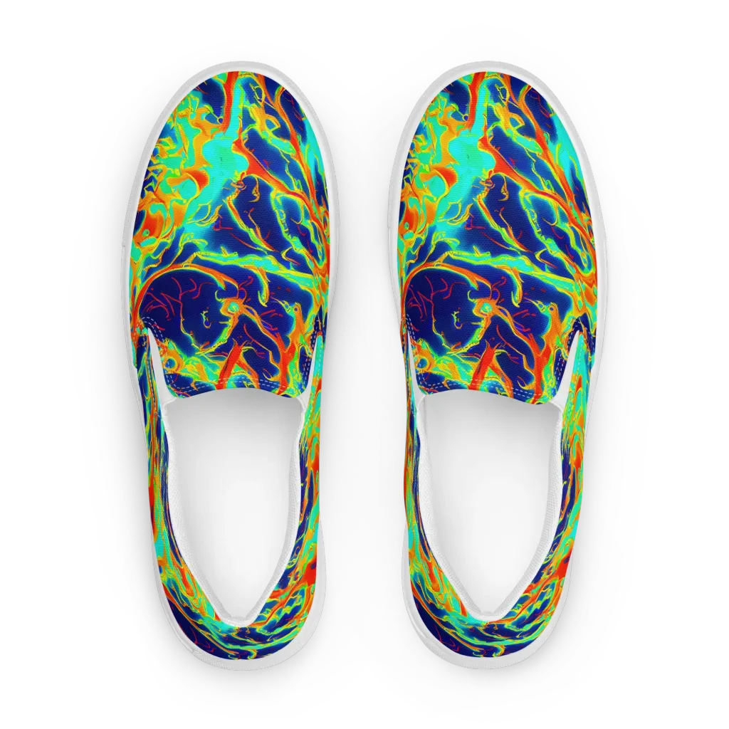 Prismatic Heat on Women's Slip-On Canvas Shoes — Front