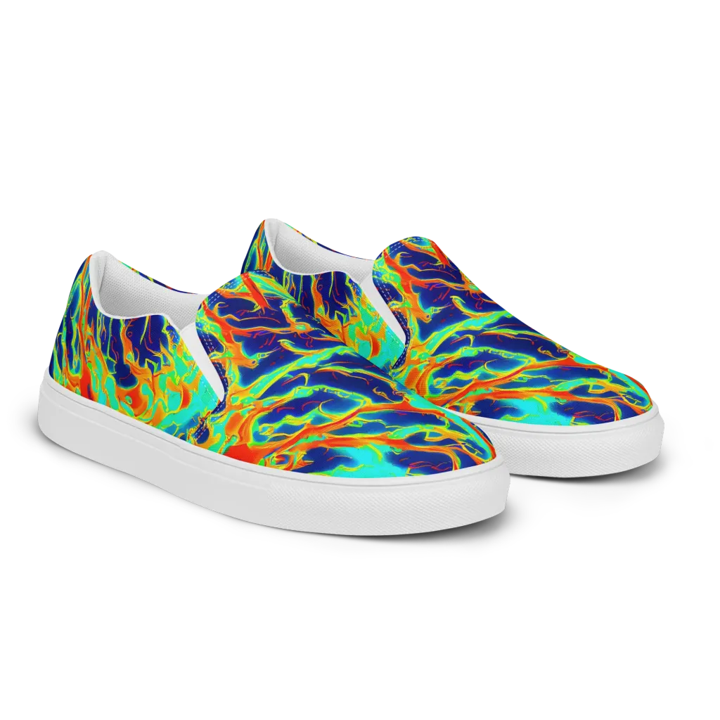 Prismatic Heat on Women's Slip-On Canvas Shoes — Right Front