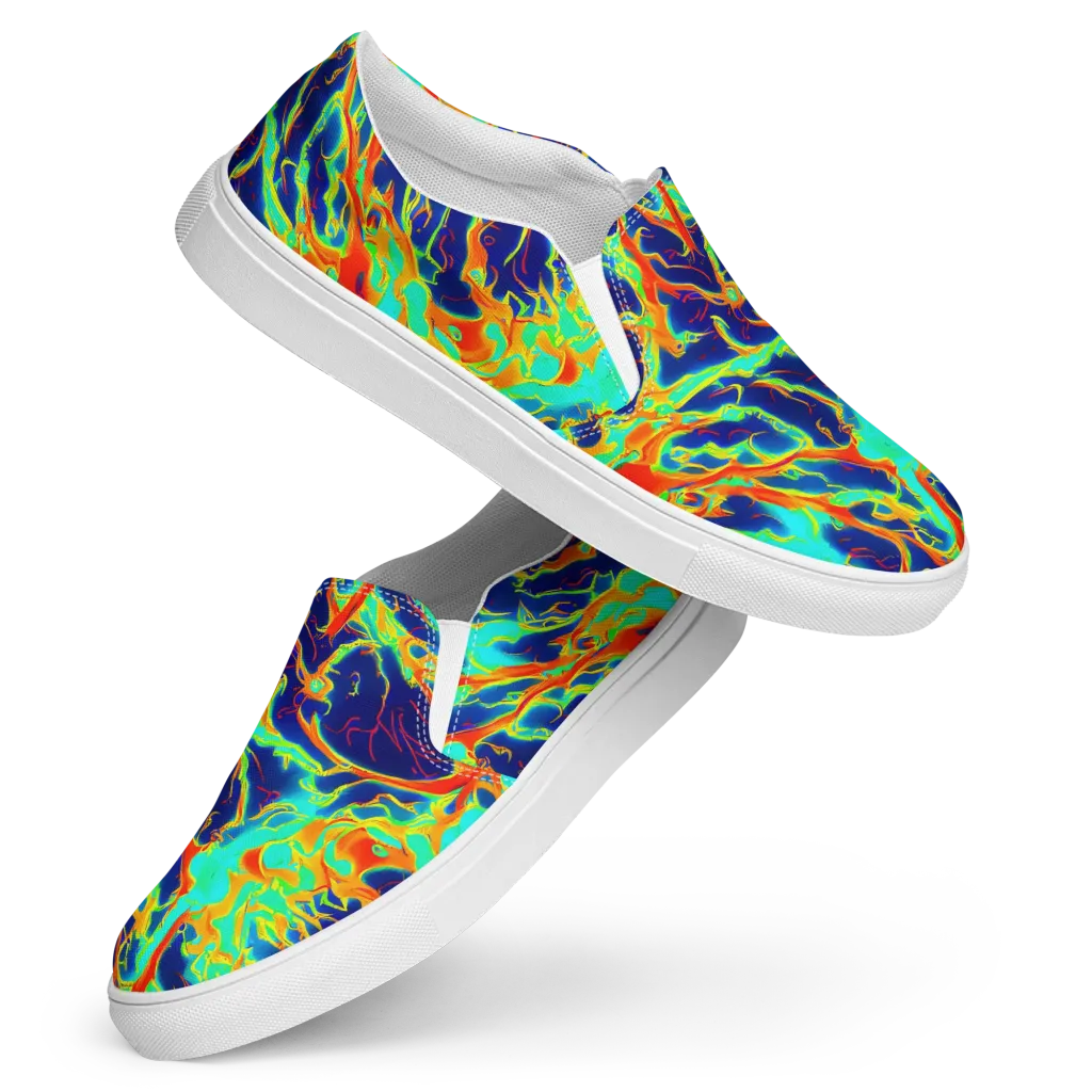 Prismatic Heat on Women's Slip-On Canvas Shoes — Front