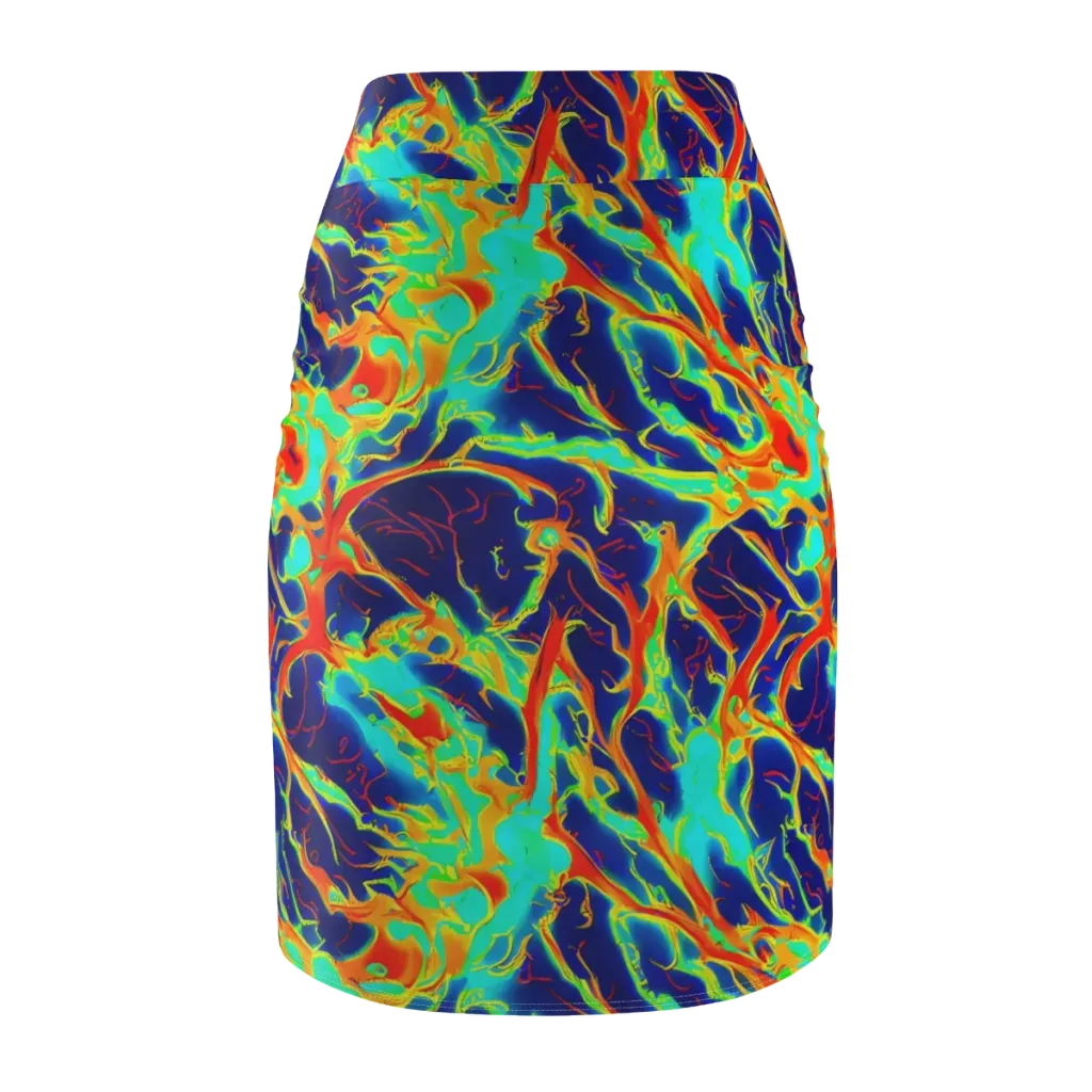 Prismatic Heat on Pencil Skirt — Back