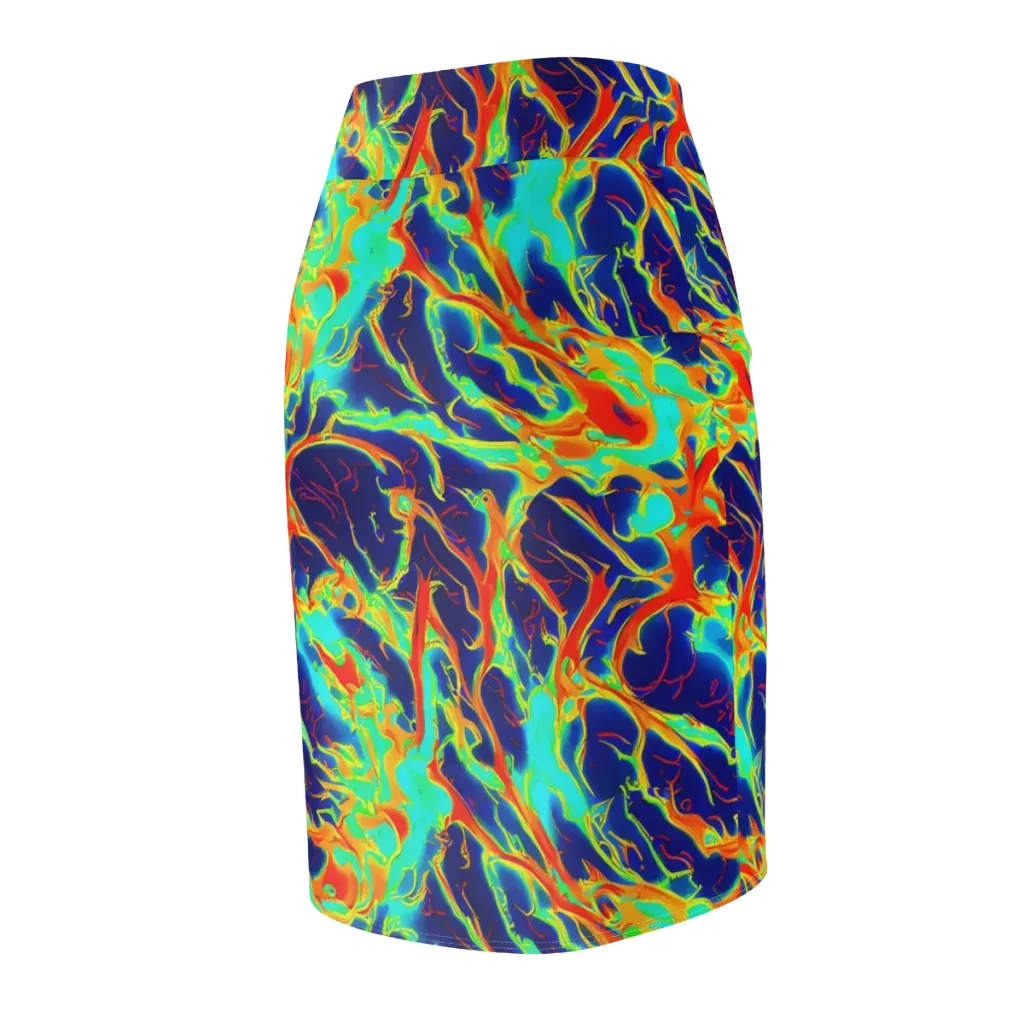 Prismatic Heat on Pencil Skirt — Back Side