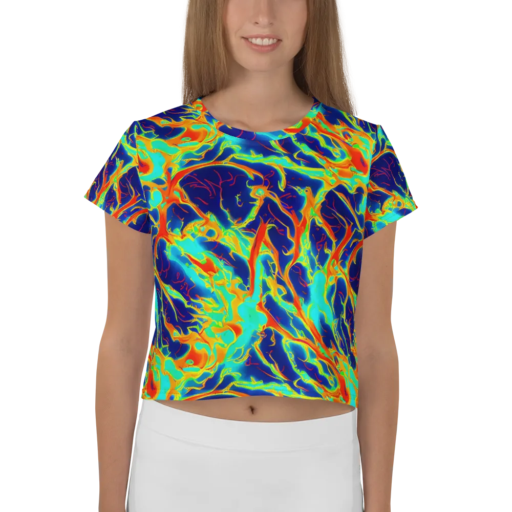 Prismatic Heat on Crop Tee — Front