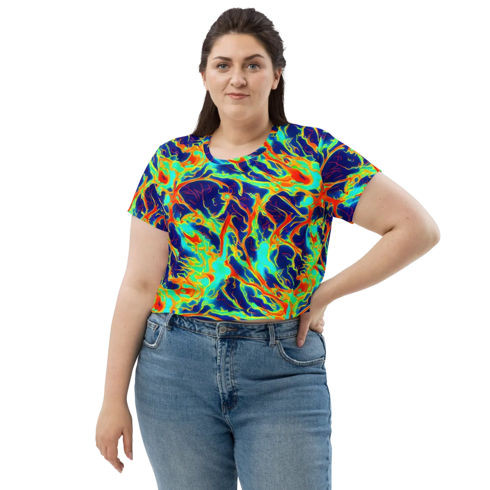 Prismatic Heat on Crop Tee — Front