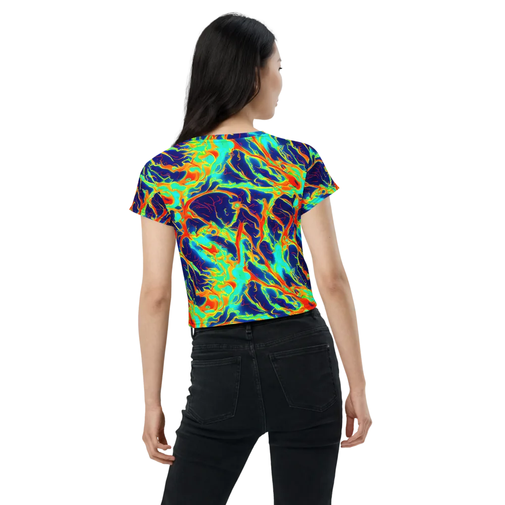 Prismatic Heat on Crop Tee — Back