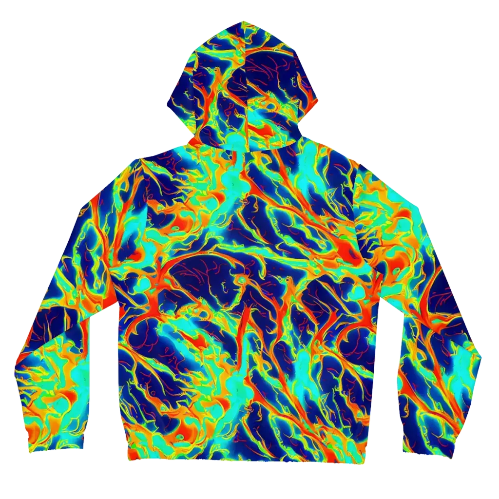 Prismatic Heat on Women's Full-Zip Hoodie — Back