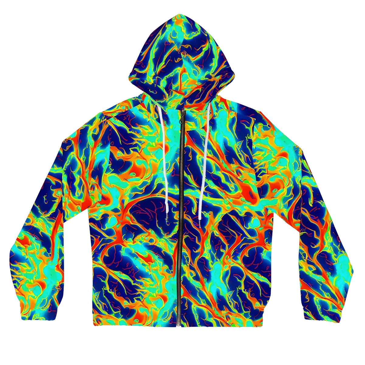Prismatic Heat on Women's Full-Zip Hoodie — Front