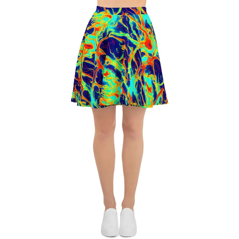Prismatic Heat on Skater Skirt — Front