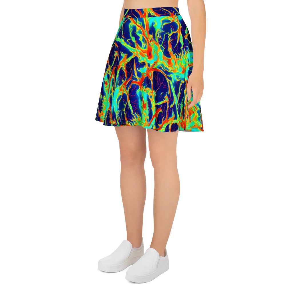 Prismatic Heat on Skater Skirt — Left