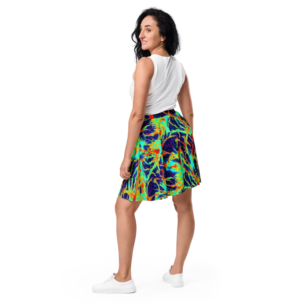 Prismatic Heat on Skater Skirt — Back