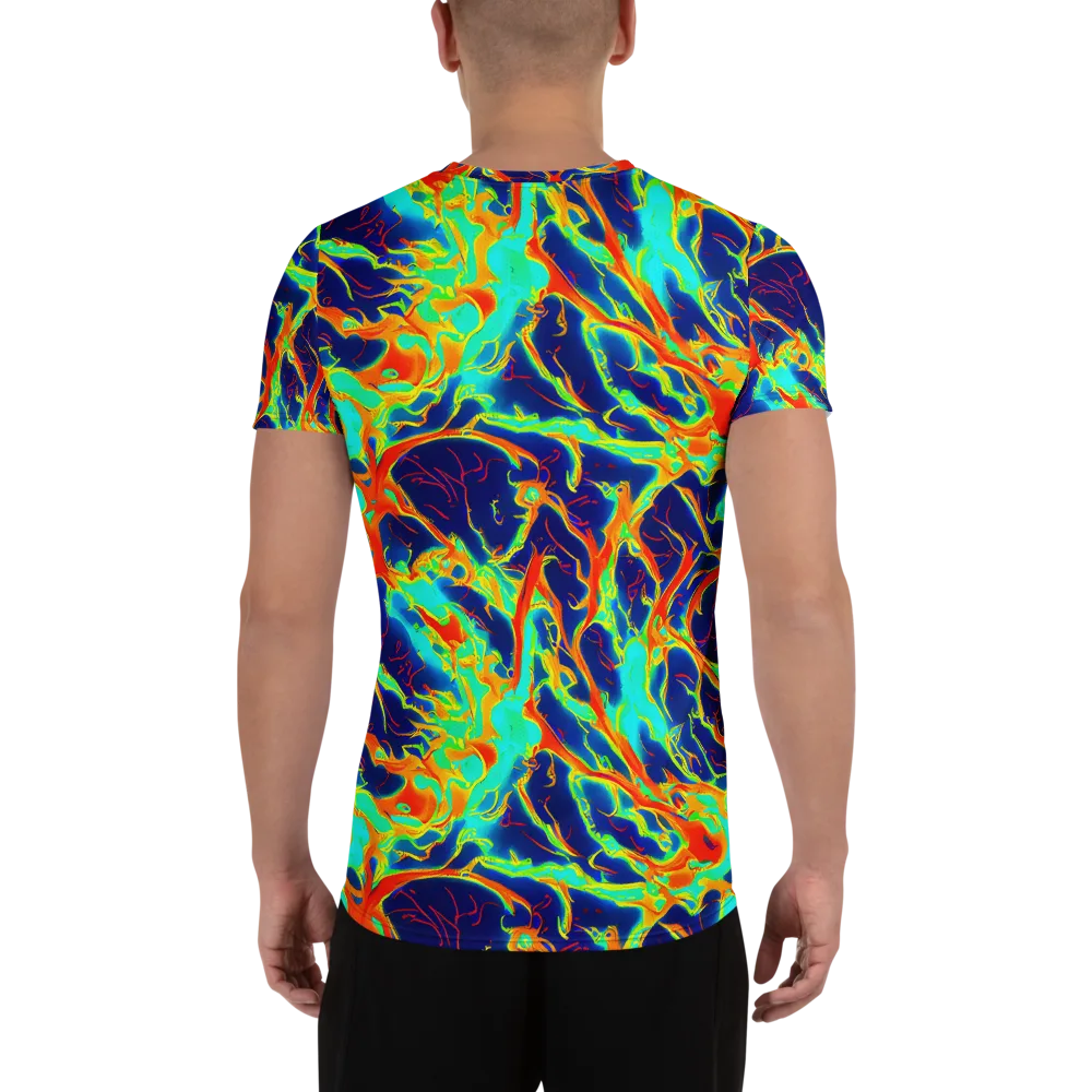 Prismatic Heat on Men's Athletic T-Shirt — Back